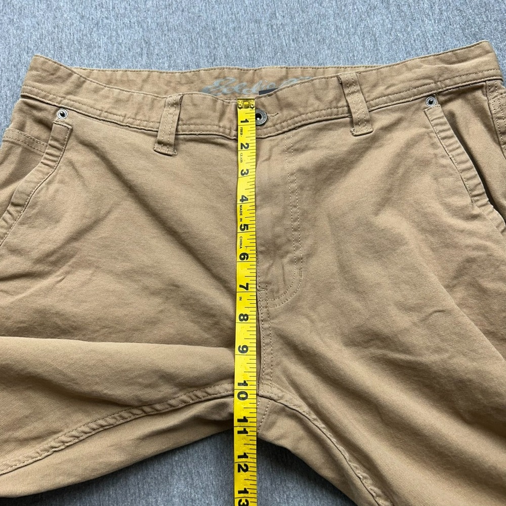 Eddie Bauer Canvas Utility Pants Mens 34x32 Brown Specially Dyed Classic Fit - Picture 8 of 16
